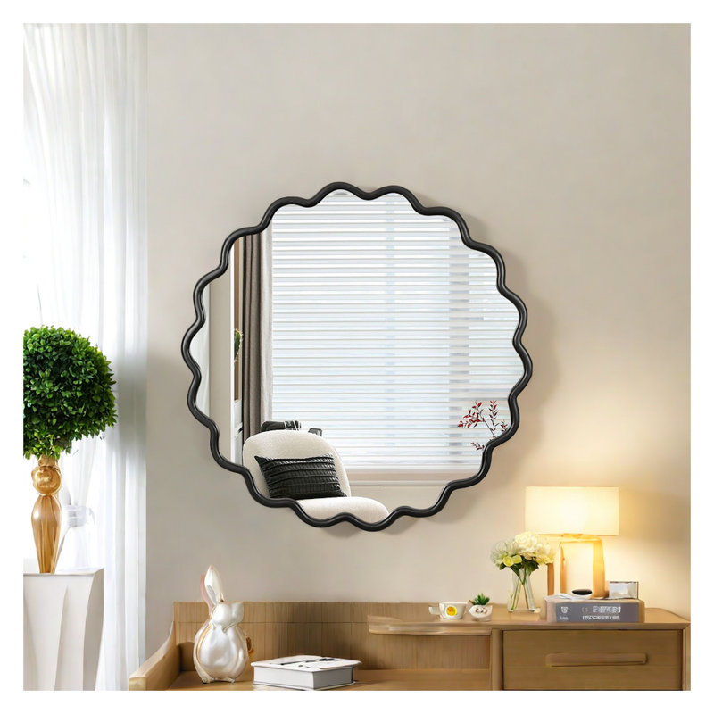 Miroir rond 36 po, 36 po x 36 po, Noir
