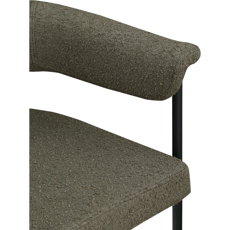 Chaise de salle à manger Malin, Tissu olive olive