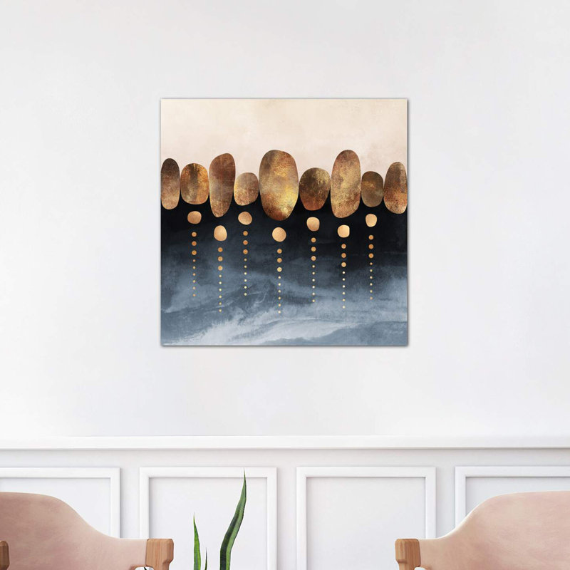 Natural Abstraction, Square - Print on Canvas, 93.98 cm H x 93.98 cm W, Black Floater Framed