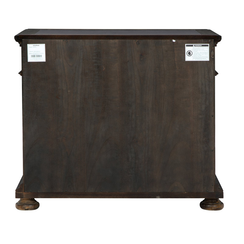Brown Traditional 2-Drawer Lockable Lateral File Cabinet