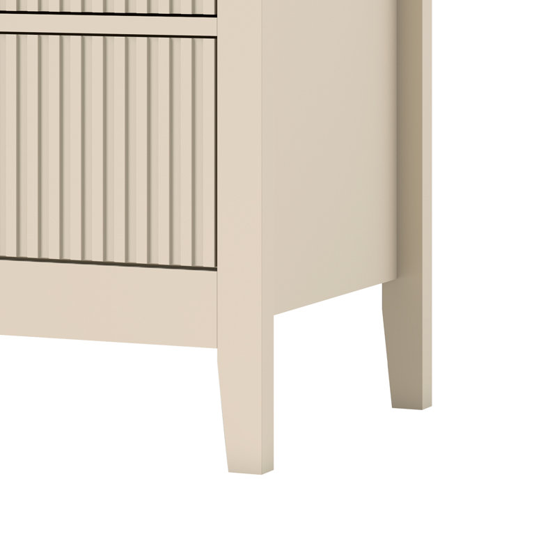 6 tiroirs 47 po Large commode, Beige