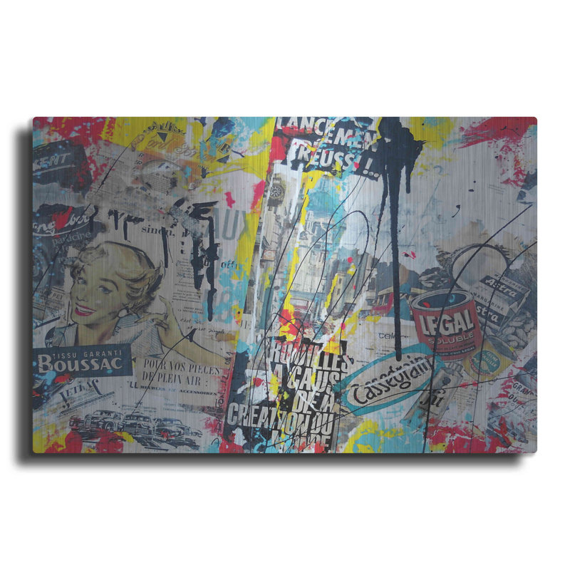 «Winner Porter» par David Drioton, Winston Porter, art mural en métal, H 24 po x l 36 po