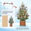 24 Inch Pre-lit Mini Christmas Tree with Lights, Small Green Frosted Artificial Tabletop Xmas Trees
