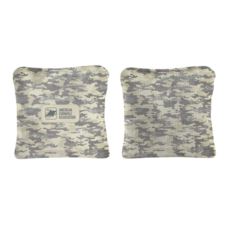 Faded Camouflage Synergy Pro Cornhole Bags, Gray