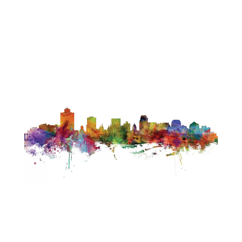 Salt Lake City, Utah Skyline by Michael Tompsett - Wrapped Canvas Gallery-Wrapped Canvas Giclée