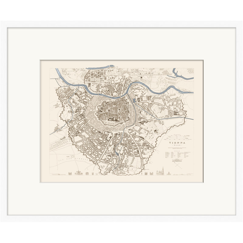 Map Series Vienna Print by Lillian August
