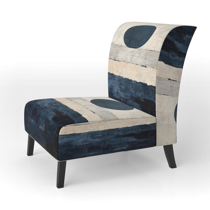 Fauteuil de chambre Abstract Midcentury, Pantoufle sans accoudoirs