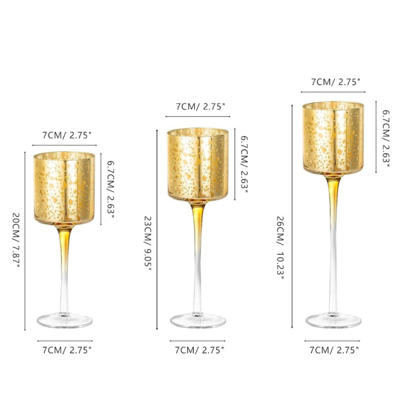 Porte-bougie de table 3 pièces Dovidas