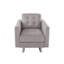 Chaise d'appoint en lin avec pieds en métal et rangement latéral