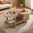 High and low one creative solid wood coffee table