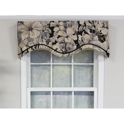 Azahar Jacobean Floral Shaped Window Valance