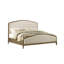 Grand lit tapissier brun-1226337630