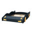 Lit pleine grandeur en forme de voiture de course avec rangement - bleu foncé / jaune et bois de pin-50735884-50735889