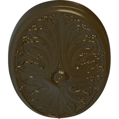 Médaillon de plafond traditionnel en résine Endurathane, 24 3/8 po x P 1 1/8 po (convient aux auvents jusqu'à 5 7/8 po), fini désert Gobi peint à la main