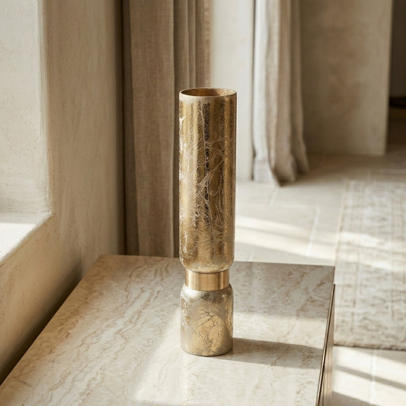 Deena Distressed Vase, 15"H x 3"W x 3"D