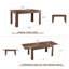 Table de salle à manger extensible rectangulaire, table de cuisine extensible moderne avec 2 abattants, finition noyer, table de salle à manger peu encombrante pour petite et grande famille, salle à manger et salon