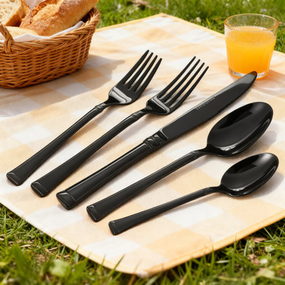 40-Piece Stainless Steel Silverware Set Service For 8, 18/10 Flatware Cutlery Set With Mirror Polished Finish For Everyday And Formal Dining