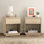 Table de chevet, table d'appoint en bois avec rangement et tablette ouverte