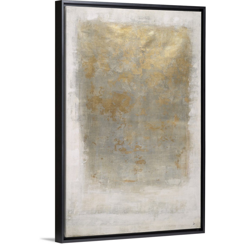Illusive IV - reproduction sur toile, Reproduction avec cadre flottant, H 38 po x l 26 po, Noir