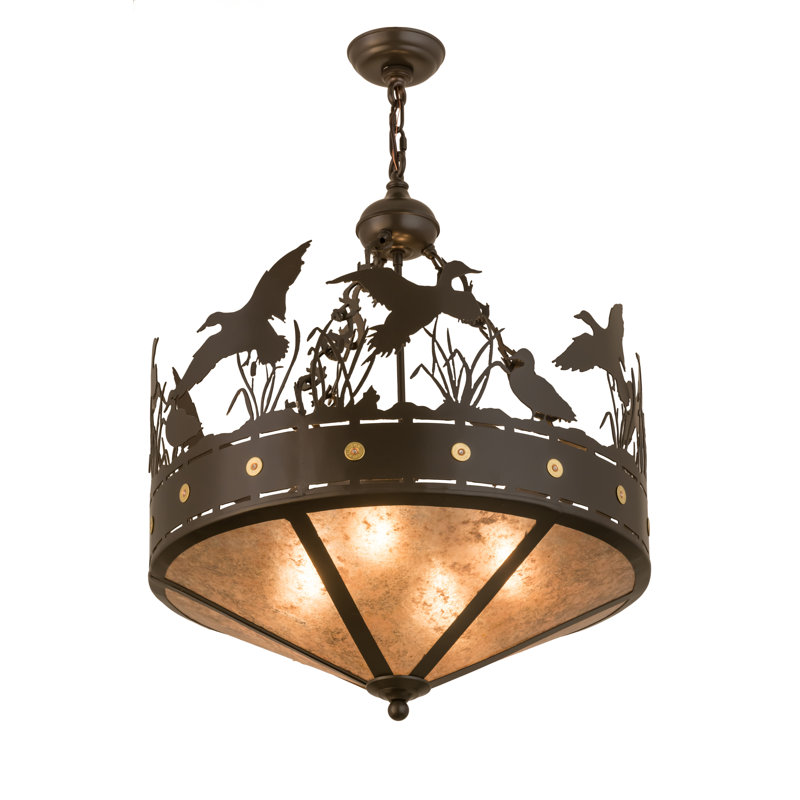 Luminaire suspendu bol 4 lumières unique