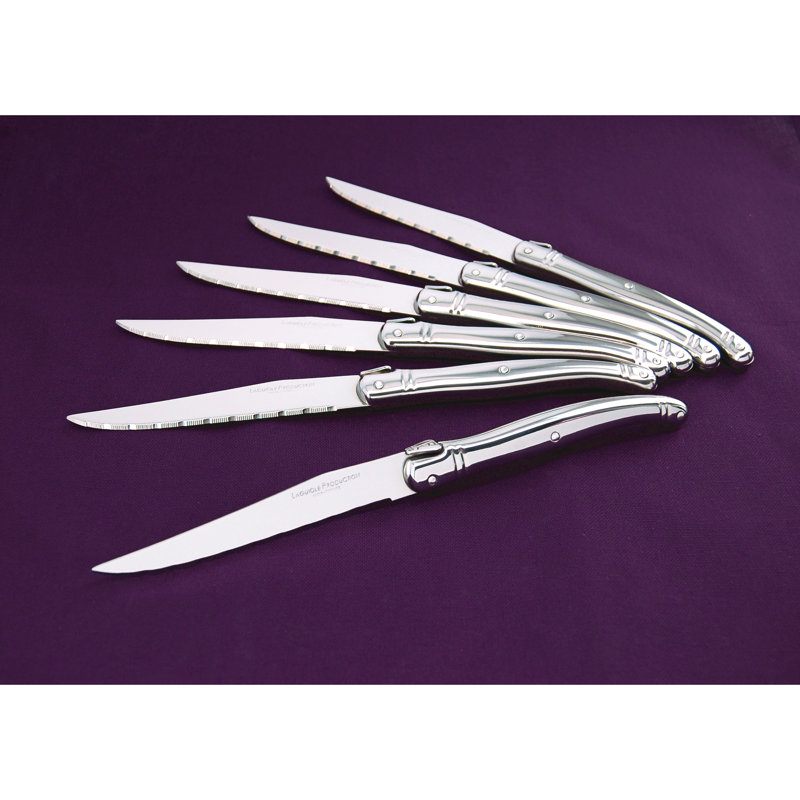 Laguiole Evolution 6 Piece Stainless Steel Steak Knife Set