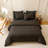 Solid Color Comforter Dark Color 3 PCs Bedding Set Deep Color Bed Comforter Set-115667183-115667186