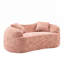Canapé courbé à deux places avec accoudoirs et coussins pour petits appartements et sièges confortables-687676871-687676865