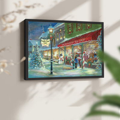 Candy Cane Lane -Framed Print - Restickable