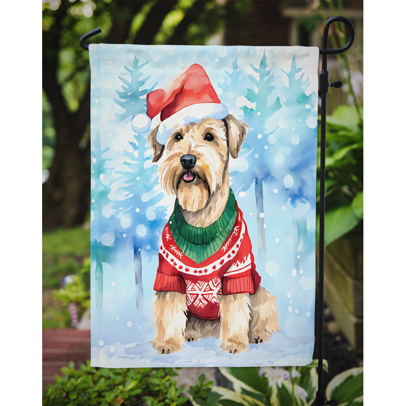 Double Sided Polyester Christmas, 15.5" H x 11.25" W