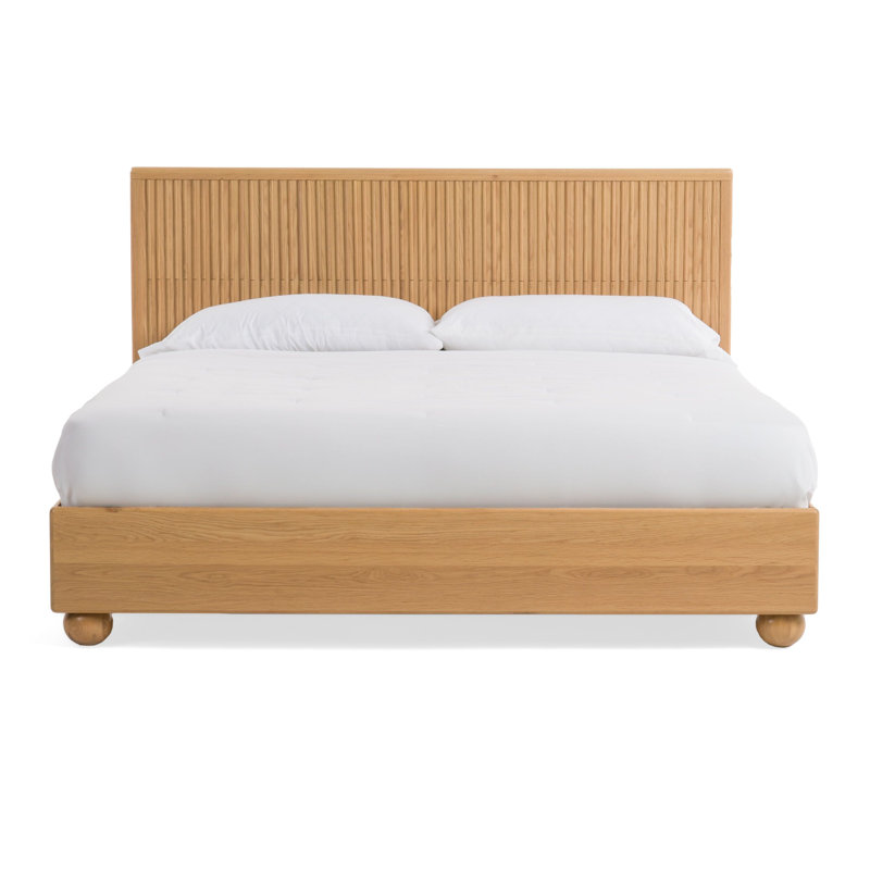 Camila Solid Wood Platform Bed, Queen