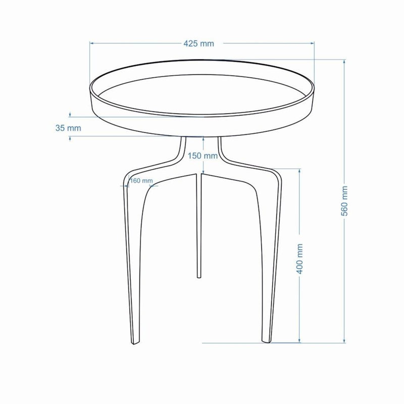 Elements Vinya End Table, Copper