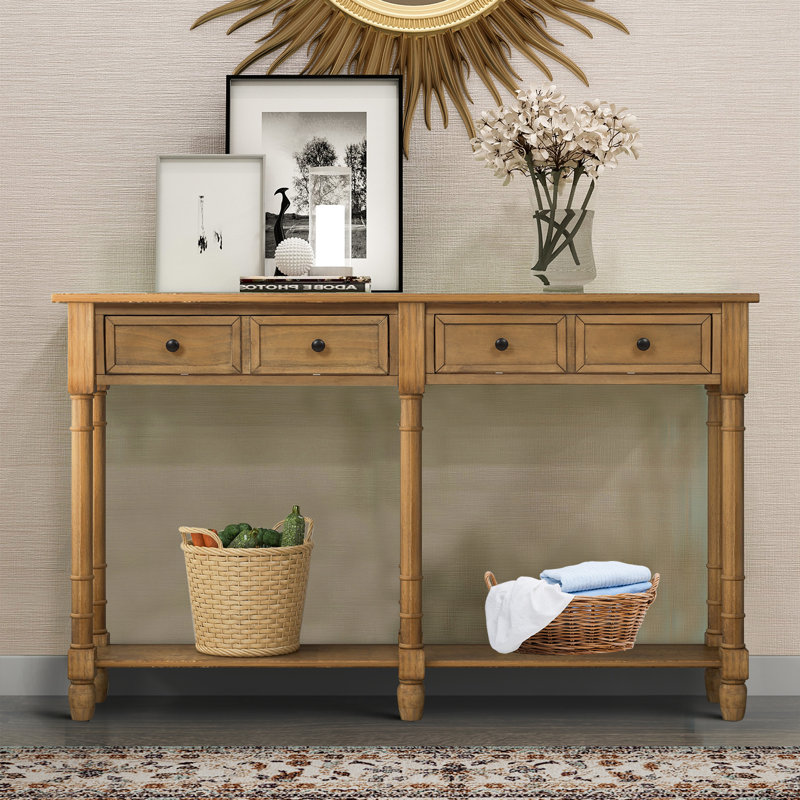 Azelle 58.01'' Console Table, Brown