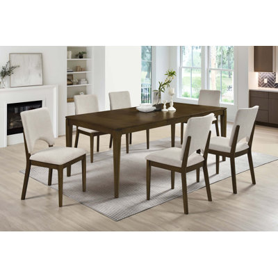 Table de salle à manger rectangulaire moderne avec rallonge autoportante