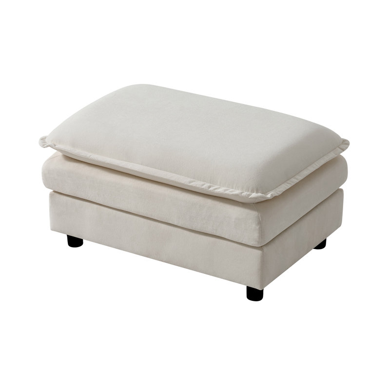 Repose-pieds modulaire rembourré simple pour canapé modulaire Ottman, Beige