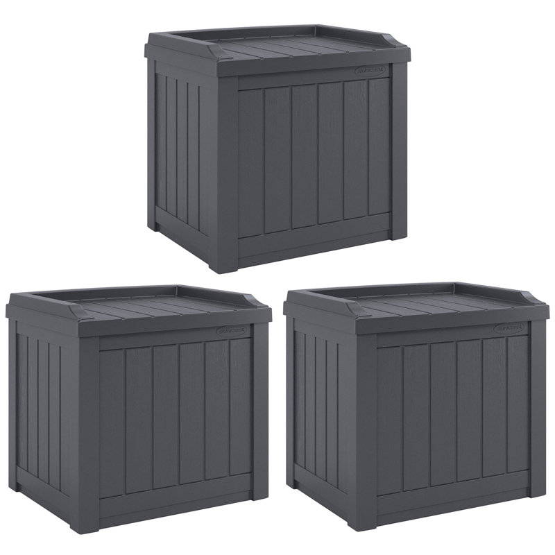 Coffre de terrasse Suncast résistant à l'eau 22 gallons, Noir