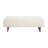 Rectangular Upholstered Tufted Ottoman Bench with Solid Wood Legs- Footrest and Storage Solution