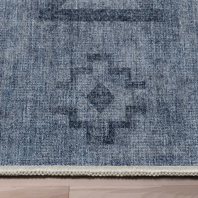 Tapis bleu marine Kehr Bottineau, Rectangle 9'10" x 13'
