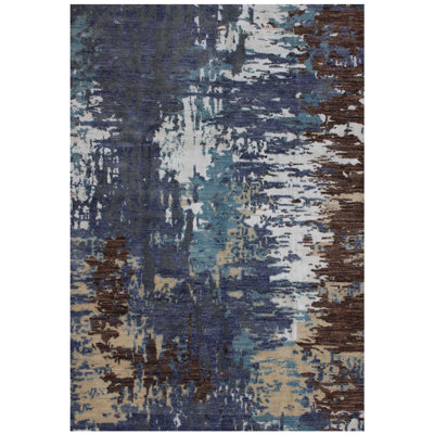 Geometric Hand Knotted 197cm X 298cm Area Rug
