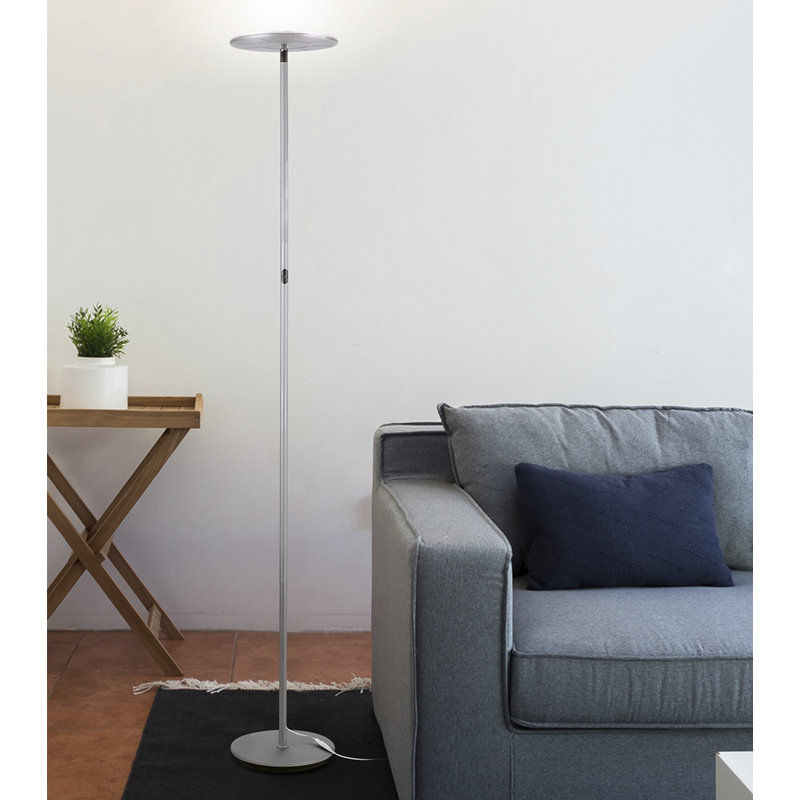 Lampe sur pied à DEL à intensité variable 63 po Sky Head, gris, 26 W