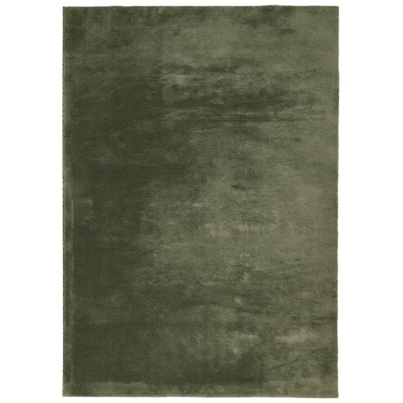 Rug "HUARTE" Short Pile Soft and Washable Forest Green, Rectangle 120 x 170cm