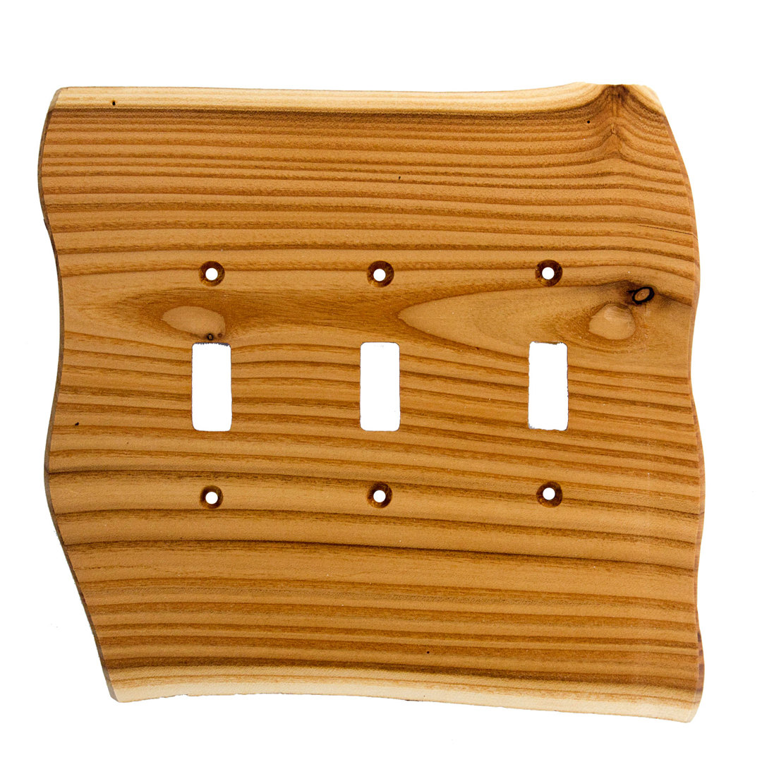 Rustic No Subject 3 - Gang Toggle Light Switch Wall Plate Sierra Lifestyles 