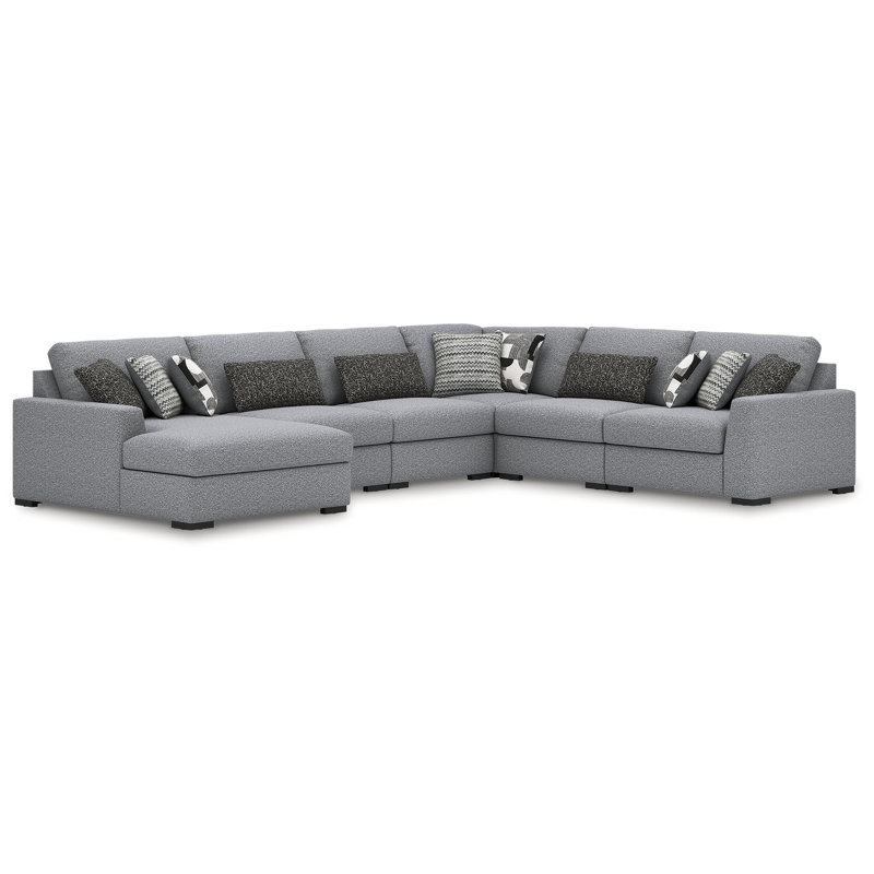 Cantin 6-Piece Sectional With Chaise, 41" H x 134" W x 174" D, Right Hand Facing