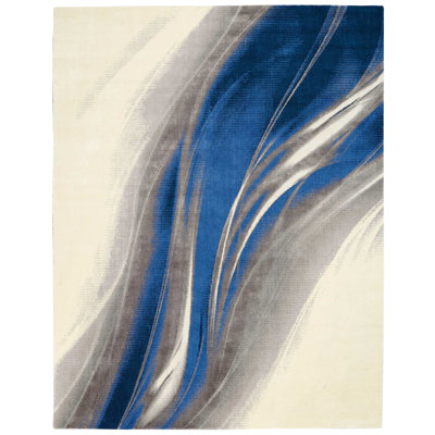 Haseltine Viscose Abstract Indoor Rug
