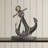 Metal Anchor Decorative Sculpture with Jute Rope Accents