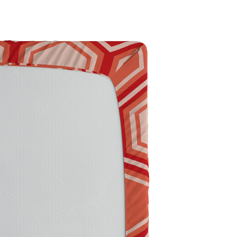 Microfiber Geometric Fitted Sheet, Full Fitted Sheet