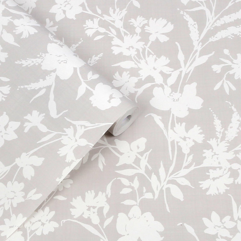Laura Ashley Rye Dove Wallpaper, Gray