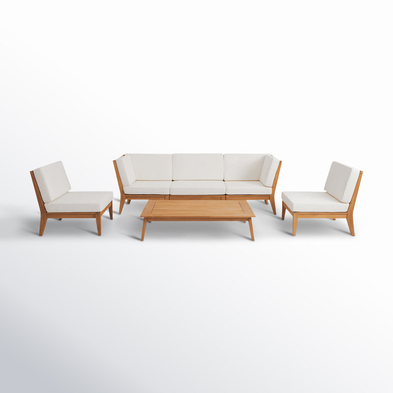 Acacia 3 - Person Modular Patio Conversation Set with Cushions