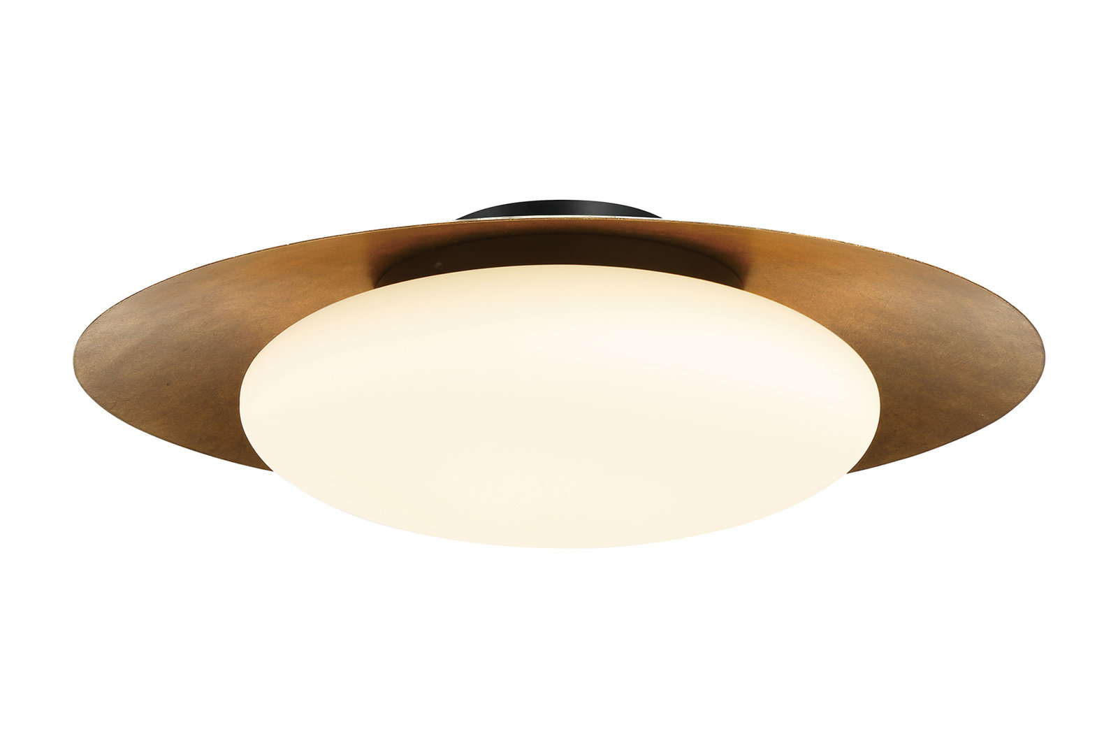 Haines Single Light Glass LED Flush Mount, 7.25" H x 24" W x 24" D