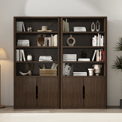 Rivington 79" H x 40.2" W 4-Shelf Bookcase Cabinet