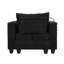 Chaise longue en velours côtelé Alice avec porte-gobelets, USB et rangement-114499553